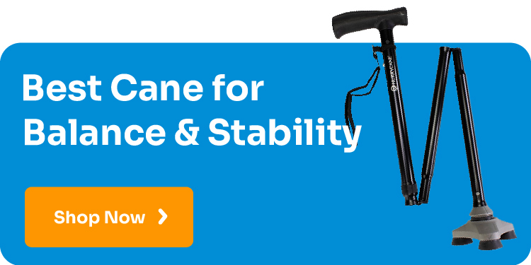 The HurryCane Uses a Swivelling Base to Provide More Stability Than Standard Canes