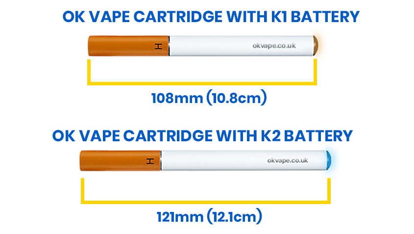 OK Vape K1 and K2 Batteries