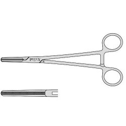 Presbyterian Tubing Clamp Forceps With Serrated Jaws And Box Joint 195mm Straight