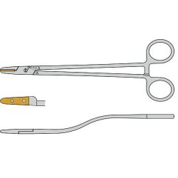 Bozemann Needle Holder Copper Lined Jaws And Box Joint With Curved Shanks 200mm Straight