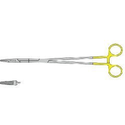 Naunton Morgan Needle Holder With Tungsten Carbide Jaws And Box Joint 250mm Straight