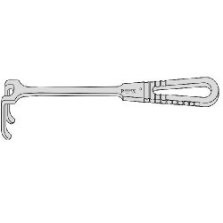 Farabeuf Retractor Single Ended With Double Prongs 4mm X 25mm 230mm