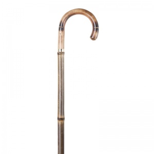 Bamboo Walking Cane with Chestnut Crook Handle