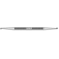 House Aural Curette Double Ended Straight 1.0mm And 1.2mm Spoon 180mm Straight