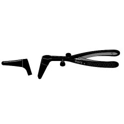 Cottle Nasal Speculum No.1 Blade 20mm. Screw Joint With Side Locking Screw And A Black Finish 130mm