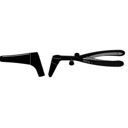 Cottle Nasal Speculum No.2 Blade 32mm. Screw Joint With Side Locking Screw And A Black Finish 130mm