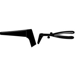 Cottle Nasal Speculum No.4 Blade 60mm. Screw Joint With Side Locking Screw And A Black Finish 130mm