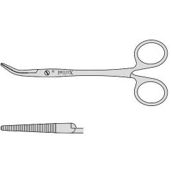 Scott Tonsil Artery Forceps Curved To One Side Screw Joint 170mm Curved