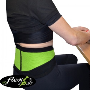 4Dflexisport Lime Lumbar Support Belt with Side Pulls