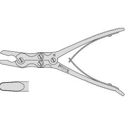 Leksell Bone Rongeur With 4mm Bite And Compound Action 230mm Curved
