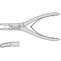 Ruskin Bone Rongeur Curved On Flat With 6mm Bite And A Compound Action 230mm Curved