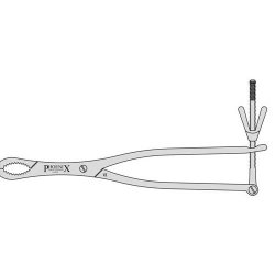 Hey Groves Bone Holding Forceps With Adjusting Screw And A Screw Joint 300mm Straight