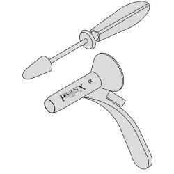 Naunton Morgan Rectal Proctoscope With Fibre Light Attachment Large 10mm Internal Dia With Obturator And A Chrome Plated Finish Supplied Without Fibre Light