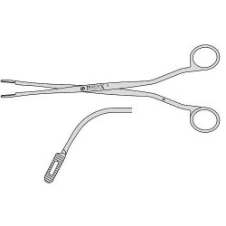 Randall Renal Calculus Forceps Fenestrated Jaws With A Deep Curve And A Screw Joint 210mm