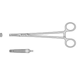 Faure Peritoneal Forceps Straight With 1 Into 2 Teeth And Serrated Jaws With A Box Joint 200mm Straight
