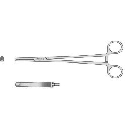 Phaneuf Peritoneal Forceps Straight With 1 Into 2 Teeth And Serrated Jaws With A Box Joint 215mm Straight