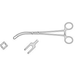 Schroeder Uterine Vulsellum Forceps With 2 Into 2 Teeth And A Box Joint 240mm Curved