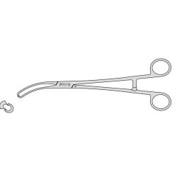 Lewer Vulsellum Forceps With 2 Into 2 Teeth And A Box Joint 240mm Curved