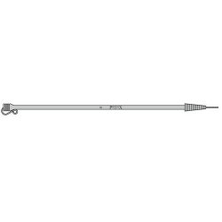 Leech Wilkinson Intra - Uterine Cannula With Stilette Chrome Plate Finish And Luer Cone Large Base Of Cone 16mm Dia x 30mm Length 265mm