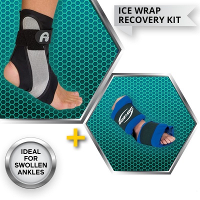 Aircast A60 and Dura Soft Ankle Ice Wrap Recovery Kit