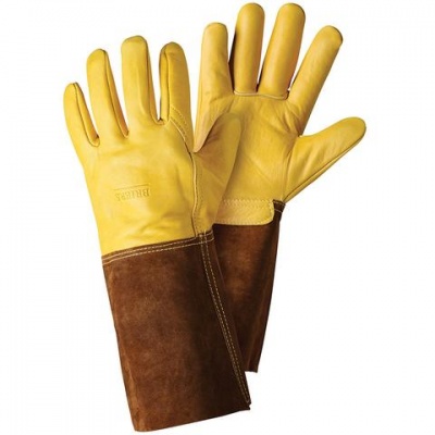 Briers Ultimate Golden Leather Gardening Gauntlet Gloves