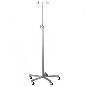 Bristol Maid Four-Hook Stainless Steel Infusion Stand with Weighted Base
