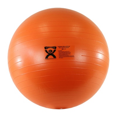 CanDo Deluxe Anti-Burst 55cm Exercise Ball (Orange)