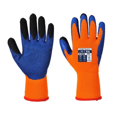 Portwest A185 Duo-Therm Orange and Blue Thermal Gloves
