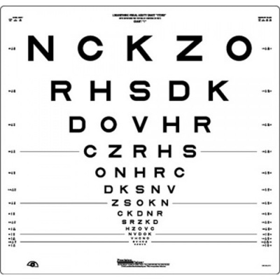 Precision Vision 4-Metre ETDRS LogMAR Eye-Test (Chart 1 Original)