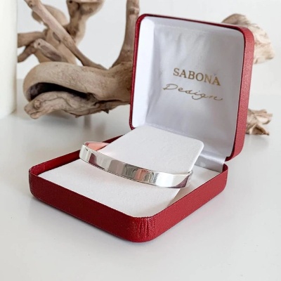 Sabona Plain Copper Silver-Plated Bracelet (7mm Width)