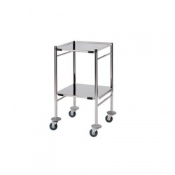 Sunflower Medical Surgical Trolley with 2 Removable Reversible Stainless Steel Shelves (Small)