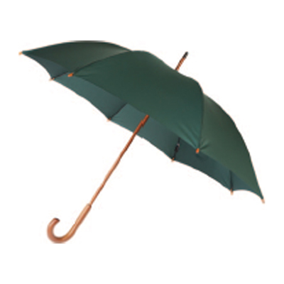 Classic Crook-Handle Large-Canopy Umbrella (British Racing Green)