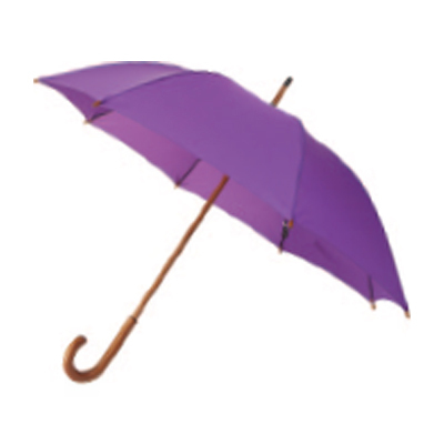 Crook-Handle Large-Canopy Umbrella (Purple)