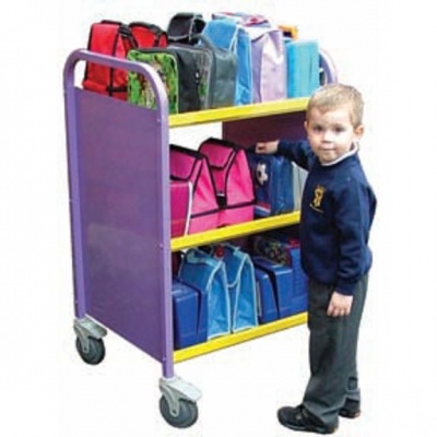Aluminium Double-Sided 30 Lunch Box Storage and Transportation Trolley