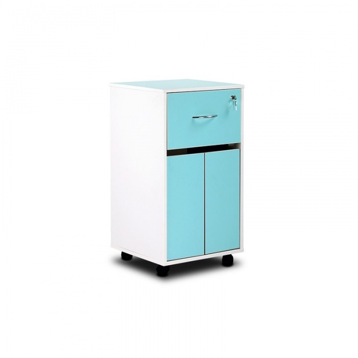 Bristol Maid Two-Tone Bedside Cabinet (Cupboard and Lockable Drawer)
