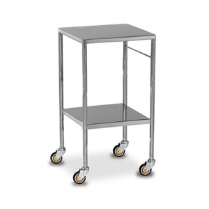 Bristol Maid Extra Large Stainless Steel Dressing and Instrument Trolley with Two Downturned Shelves
