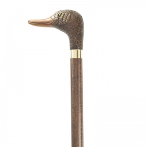 Brown Duck-Head Hardwood Cane