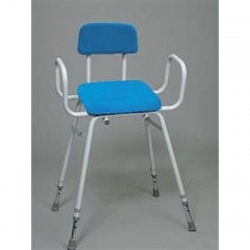 Perching Stool With Polyurethane Padded Seat and Back