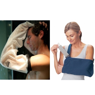 Arm Sling and Cast Protector Bundle