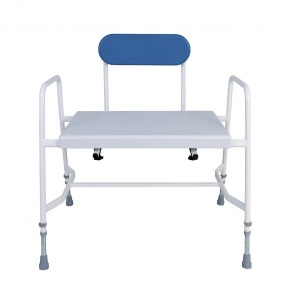 Cefndy Super Bariatric Adjustable Height Shower Stool with Back Support