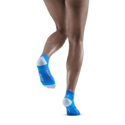CEP Electric Blue/Light Grey Ultralight Low Cut Compression Socks for Women