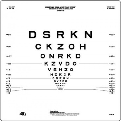 Precision Vision 2-Metre ETDRS LogMAR Eye-Test (Chart 2 Original)