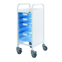 Compact Medical Storage Trolley with 4 Trays