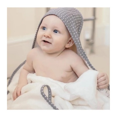 Cuddledry Hands-free Original Grey Star Hooded Baby Towel