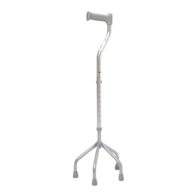 Drive Medical Large Silver Adjustable Quad Walking Cane
