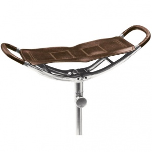 Economy Brown Leather Adjustable Shooting Seat Stick