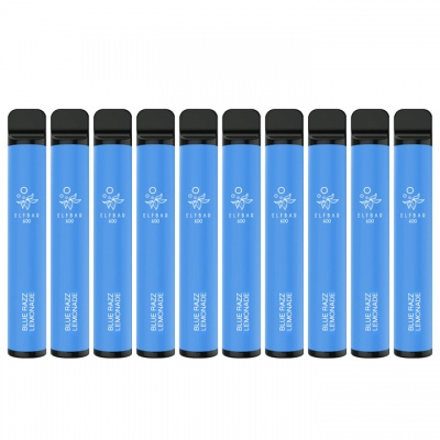Elf Bar 600 Blue Razz Lemonade Disposable Vape Pen Saver Bundle (Pack of 10)