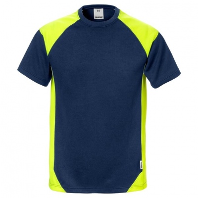 Fristads Breathable Hi-Vis Running T-Shirt (Navy/Yellow)
