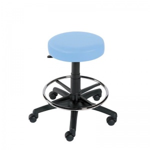 Sunflower Medical Cool Blue Gas-Lift Stool with Foot Ring