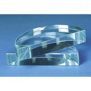 Clear Glass  Semi Circular Prism